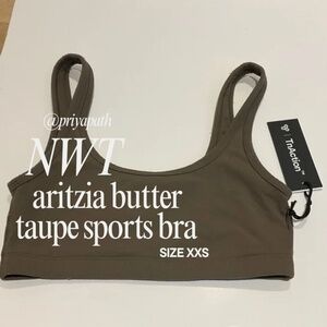 NWT Aritzia Taupe Sports Bra - Size XXS